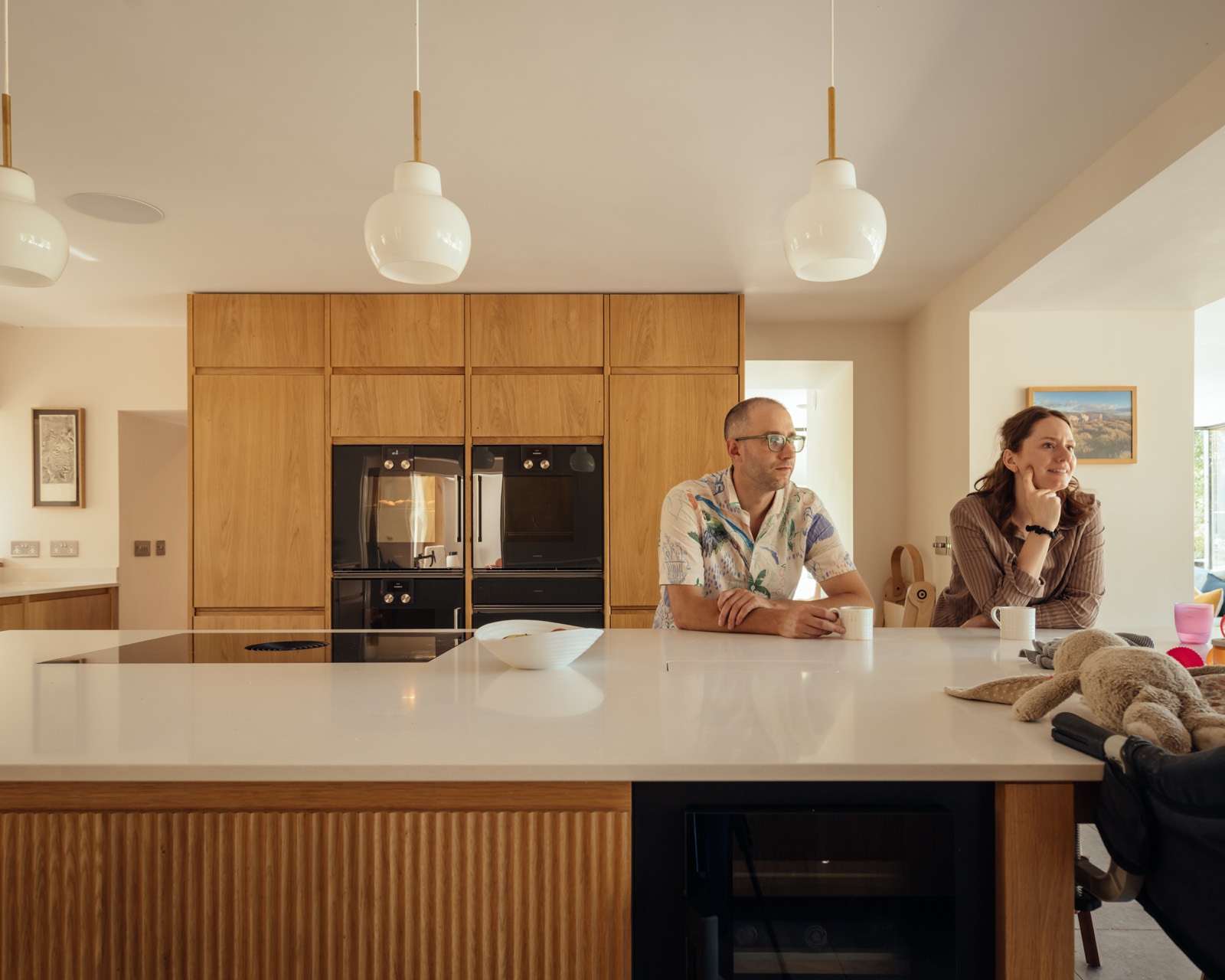 Coffee at the kitchen island