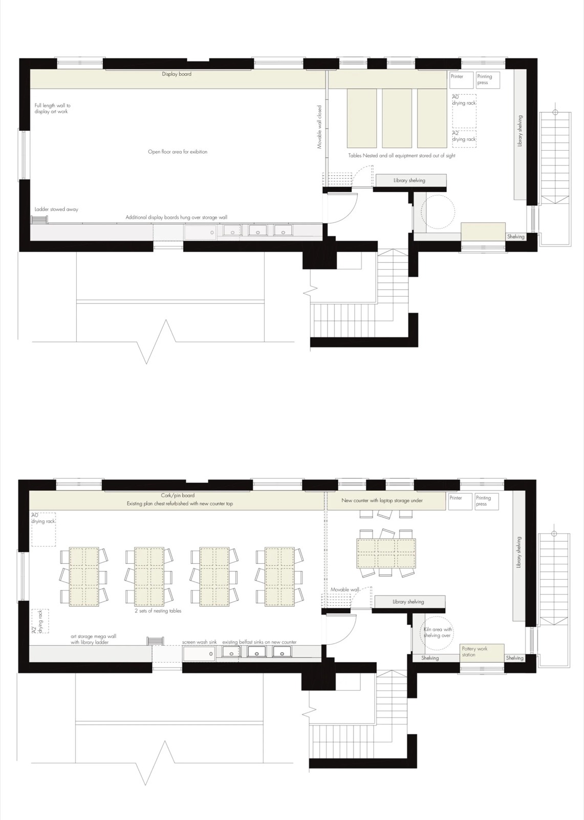 The department floor plan